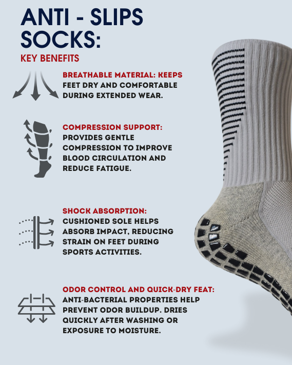 Anti slip sports and yoga socks